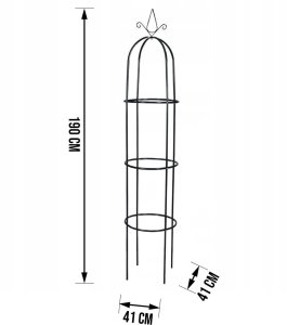 PERG-N0309 PERGOLA OGRODOWA KOLUMNOWA KOLUMNA SŁUP NA RÓŻE KWIATY pnące 190 cm 7