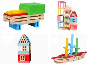 Martom TG50049 KLOCKI DREWNIANE UKŁADANKA 150el ZESTAW KLOCKÓW DREWNIANYCH 6