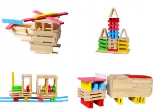 Martom TG50049 KLOCKI DREWNIANE UKŁADANKA 150el ZESTAW KLOCKÓW DREWNIANYCH 9