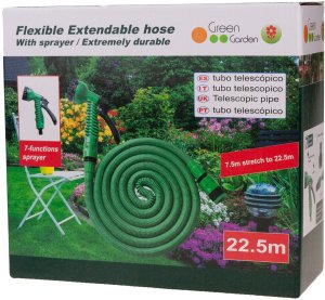 TG56039 WĄŻ OGRODOWY ROZCIĄGLIWY ELASTYCZNY Z PISTOLETEM 22,5 M PODLEWANIA ZŁĄCZKI 4