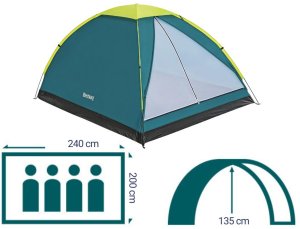 68143 NAMIOT TURYSTYCZNY WANDER DOME 4 OSOBOWY BESTWAY 68143 2