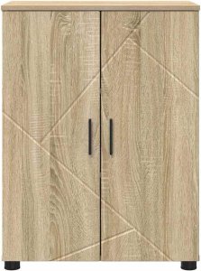 vidaXL Szafka Łazienkowa z półką z drzwiami dąb sonoma 60 x 35 x 80 cm 6