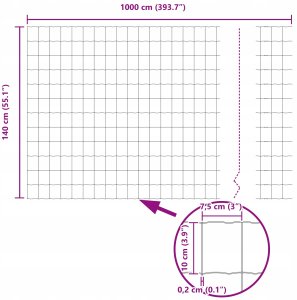 vidaXL Euro Fence 1.4x10 m Galvanized steel Lumarko! 8