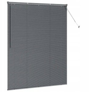 vidaXL Żaluzja okienna z zasłonami ręczne ciemno szary Aluminium Lumarko 5