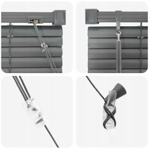 vidaXL Żaluzja okienna z zasłonami ręczne ciemno szary Aluminium Lumarko 8