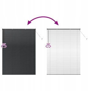 Żaluzja okienna z zasłonami Czarny Aluminium Lumarko! 11