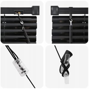 Żaluzja okienna z zasłonami Czarny Aluminium Lumarko! 8