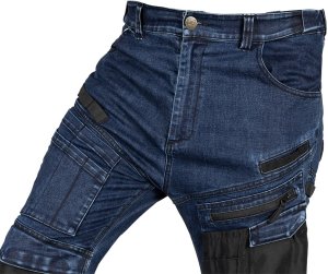 Neo Spodnie robocze DENIM, wzmocnienia Oxford, granatowe, rozmiar S 4