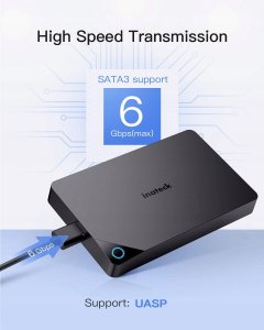 Inateck Festplattengehäuse 2,5" USB 3.0 SATA HDD und SSD 2