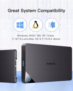 Inateck Festplattengehäuse 2,5" USB 3.0 SATA HDD und SSD 3