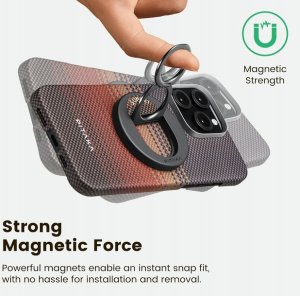 Uchwyt magnetyczny PITAKA MagEZ Grip 3 MagSafe do telefonu sunset 2