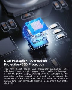 Inateck PCIe Kart USB 3.2 G2, 2 USB C, 6 USB A Ports 16 Gbps 4