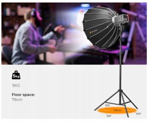 Statyw Studyjny Studio Foto Oświetleniowy Fotograficzny 16mm 1/4" 200cm K&f / Kf34.041 4