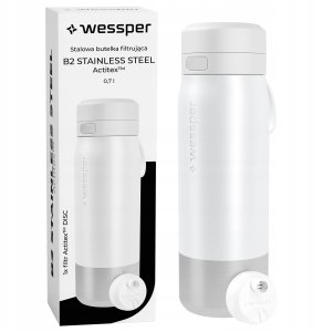 Wessper Butelka filtrująca B2 STAINLESS STEEL Actitex™ 700ml White (WES276-700-WH_K) 3
