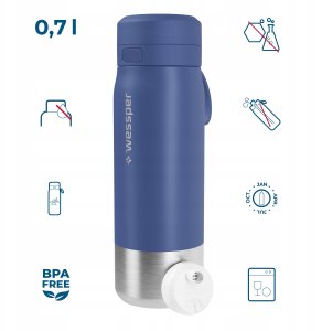 Wessper Butelka filtrująca B2 STAINLESS STEEL Actitex™ 700ml Blue (WES276-700-BL_K) 10