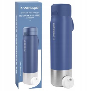 Wessper Butelka filtrująca B2 STAINLESS STEEL Actitex™ 1000ml Blue (WES276-1000-BL_K) 2
