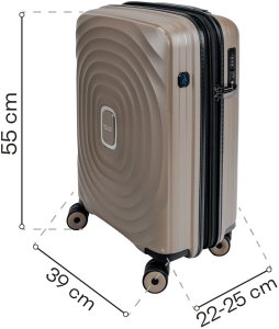 Walizka kabinowa SwissBags Echo 55 cm szampański Uniwersalny 12