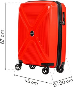 Średnia walizka SwissBags Cross-Box 67 cm czerwony Uniwersalny 12