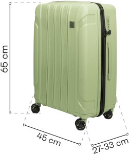 Średnia walizka SwissBags Tourist 65 cm zielony Uniwersalny 13