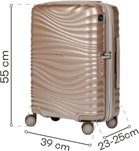 Walizka kabinowa SwissBags Cruise 55 cm szampański Uniwersalny 11