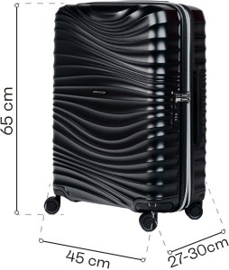 Średnia walizka SwissBags Cruise 65 cm czarny Uniwersalny 9