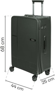 Średnia walizka SwissBags Magna 68 cm zielony Uniwersalny 7