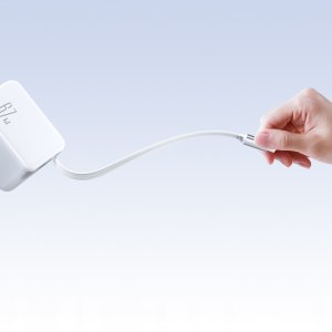 Ładowarka sieciowa Joyroom JR-TCL06 67W GaN z wbudowanym zwijanym kablem USB-C - biała 8