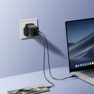 Ładowarka sieciowa Joyroom JR-TCG17 45W 2 x- USB-C (wtyczka UK) - czarna 5