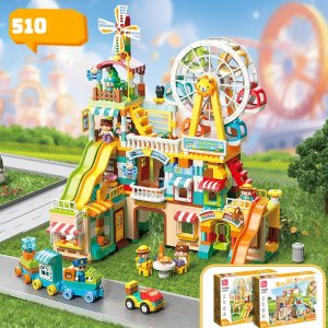 Klocki konstrukcyjne willa Windmill 275 elementÃ³w 4