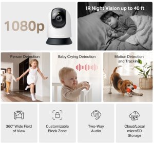 MERCUSYS MC200 domácí/indoor kamera (2MP, Full HD 1080p, IR 12m, WiFi, microSD) 4