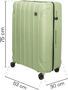 Duża walizka SwissBags Tourist 75 cm zielony Uniwersalny 12