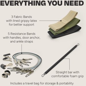 Zestaw treningowy Centr Workout Kit z taśmami, rurkami, akcesoriami + torba 4