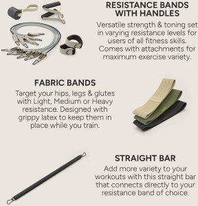 Zestaw treningowy Centr Workout Kit z taśmami, rurkami, akcesoriami + torba 7