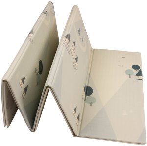 Dwustronna składana kolorowa edukacyjna piankowa mata dziecięca XXL 180x200 cm - misie i słoniki 7