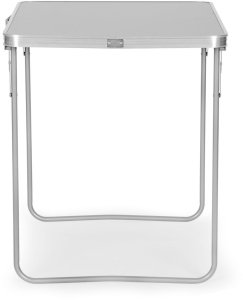 Stolik turystyczny stół składany ogrodowy walizka z uchwytem do przenoszenia 80x60x70 cm srebrny 2