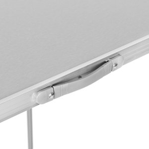 Stolik turystyczny stół składany ogrodowy walizka z uchwytem do przenoszenia 80x60x70 cm srebrny 4