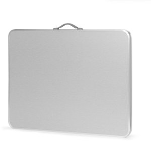 Stolik turystyczny stół składany ogrodowy walizka z uchwytem do przenoszenia 80x60x70 cm srebrny 7