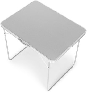 Stolik turystyczny stół składany ogrodowy walizka z uchwytem do przenoszenia 80x60x70 cm srebrny 10