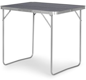 Stolik turystyczny stół składany ogrodowy walizka z uchwytem do przenoszenia 80x60x70 cm grafitowy 3