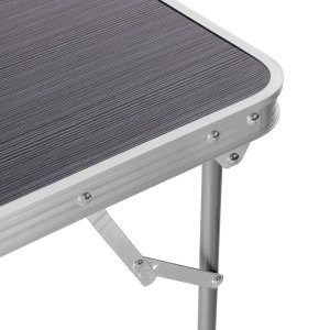 Stolik turystyczny stół składany ogrodowy walizka z uchwytem do przenoszenia 80x60x70 cm grafitowy 6