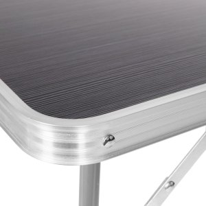 Stolik turystyczny stół składany ogrodowy walizka z uchwytem do przenoszenia 80x60x70 cm grafitowy 9