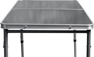 Stolik turystyczny stół składany ogrodowy walizka z uchwytem do przenoszenia i regulacją wysokości i zestawem 4 krzesełek 120x60x70 cm ciemno szary 13