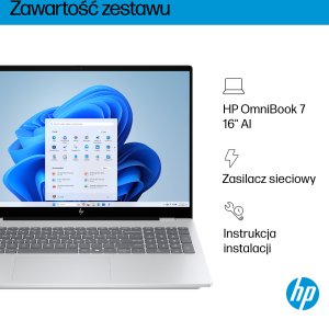 Laptop HP OmniBook 7 AI 16-ay0221nw - Ultra 5 225H | 16"-2K | 16GB | 1TB | Win11Home | Srebro lodowcowe 8