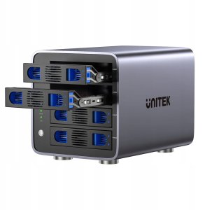 Kieszeń Unitek Obudowa RAID do dysku SATA 2.5''/3.5'' 8 trybów 80TB USB-C 2