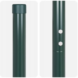 Słupki ogrodzeniowe 12 pcs Zielony 200 cm Lumarko! 6
