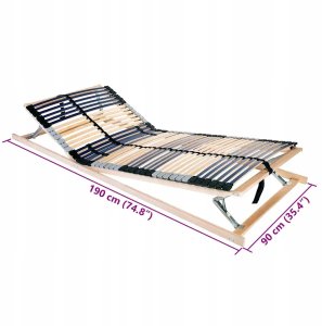 Stelaż z listew Brązowy 90 x 190 cm Lite drewno bukowe Lumarko! 7