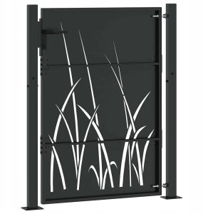 Brama ogrodowa, Bramka Ogrodowa 105x75 cm ze Stali Corten w Stylu Trawnikowym Lumarko! 6