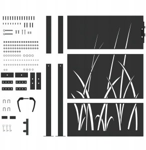 Brama ogrodowa, Bramka Ogrodowa 105x75 cm ze Stali Corten w Stylu Trawnikowym Lumarko! 8