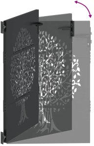 Brama ogrodowa, Bramka Ogrodowa 105x75 cm ze Stali Corten w Stylu Trawnikowym Lumarko! 9