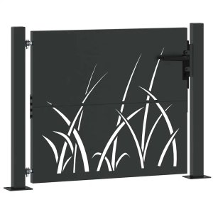 Brama ogrodowa, Bramka Ogrodowa 105x75 cm ze Stali Corten w Stylu Trawnikowym Lumarko! 4